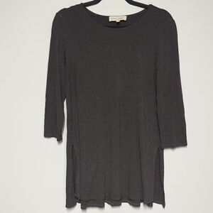 Philosophy Charcoal Gray Tunic Blouse
